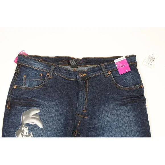 NOS Vintage Y2K Lot 29 Womens Size 13 Looney Tunes Wide Leg Flared Denim Jeans